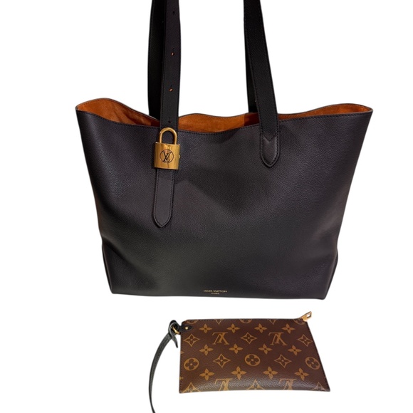 Louis Vuitton Low Key Cabas MM Tote – Black Calfskin w Gold Padlock & Monogram - Picture 12 of 12